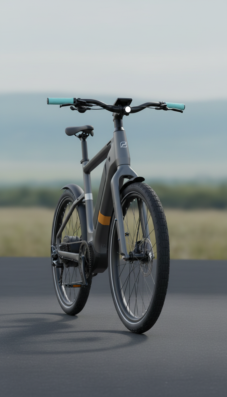 Urban Commuter E-Bike with Integrated Lighting