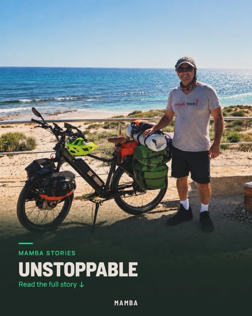 Unstoppable, a Mamba rider on the coast