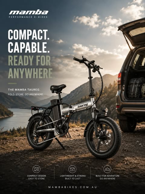 Mamba folding e-bike, compact and capable
