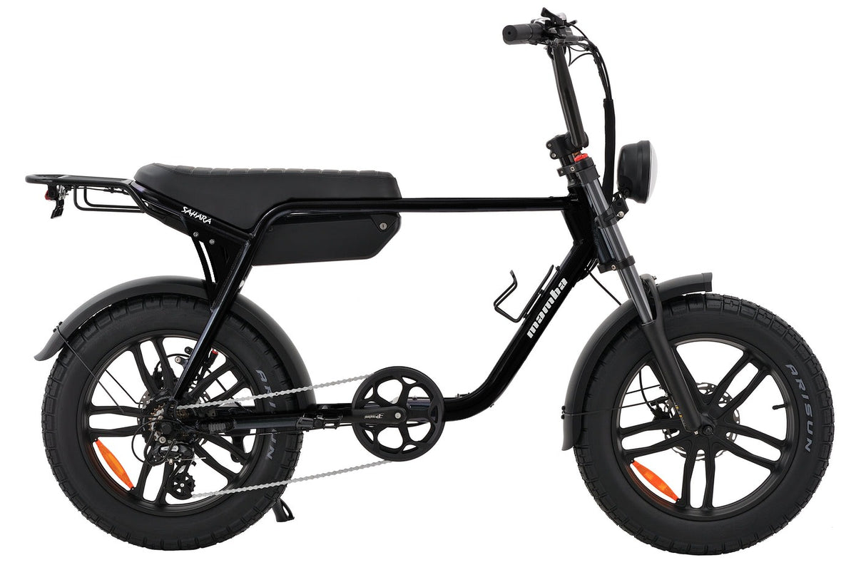 Mamba Sahara Fat Tyre E-Bike in Midnight Black